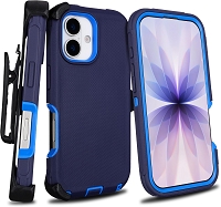 iPhone 17 Heavy Duty Case With Clip Blue