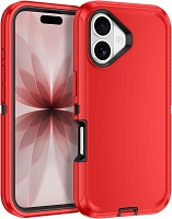 iPhone 17 Heavy Duty Case With Clip Red